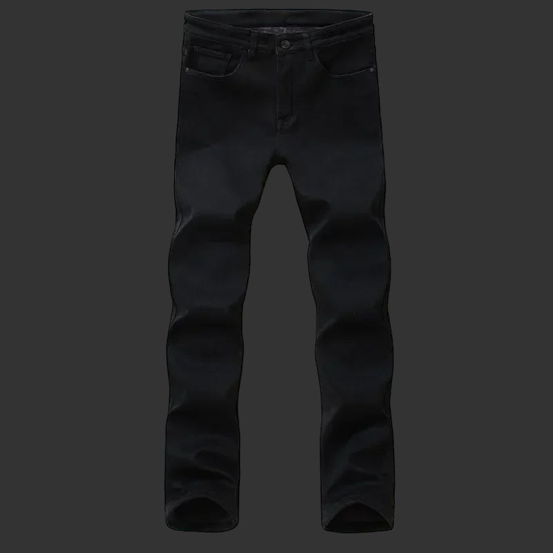 Men Classic Fashion Brand Jeans Man Stretch Black