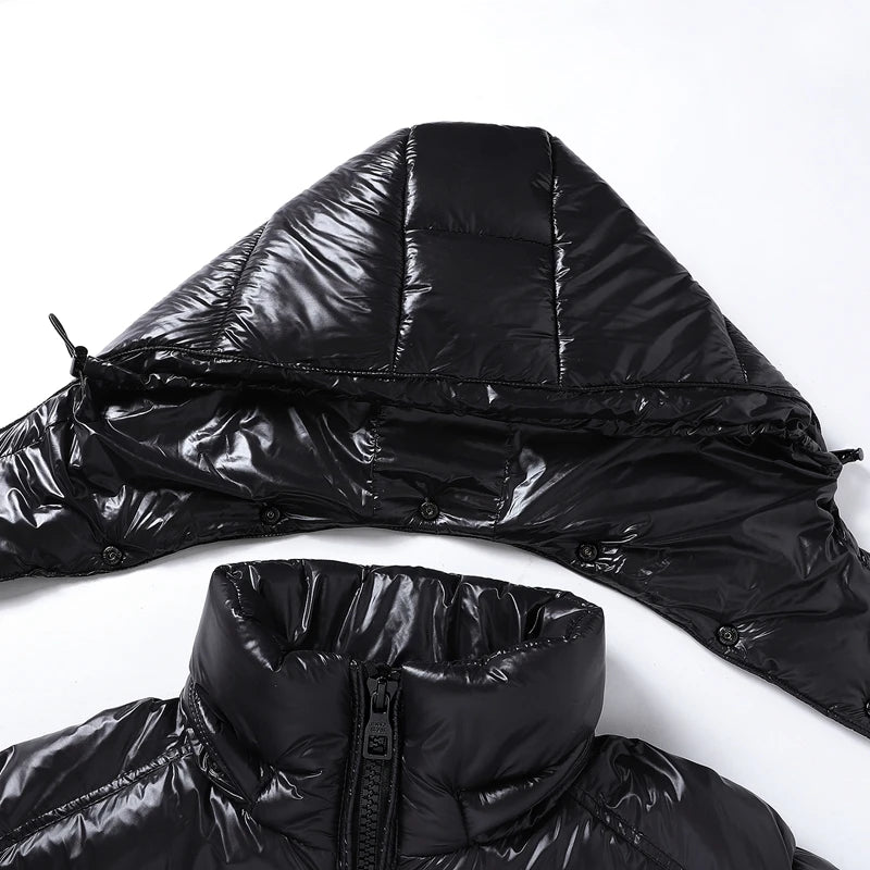 Men's Winter Black Fashion Cold Warm Jacket Padded